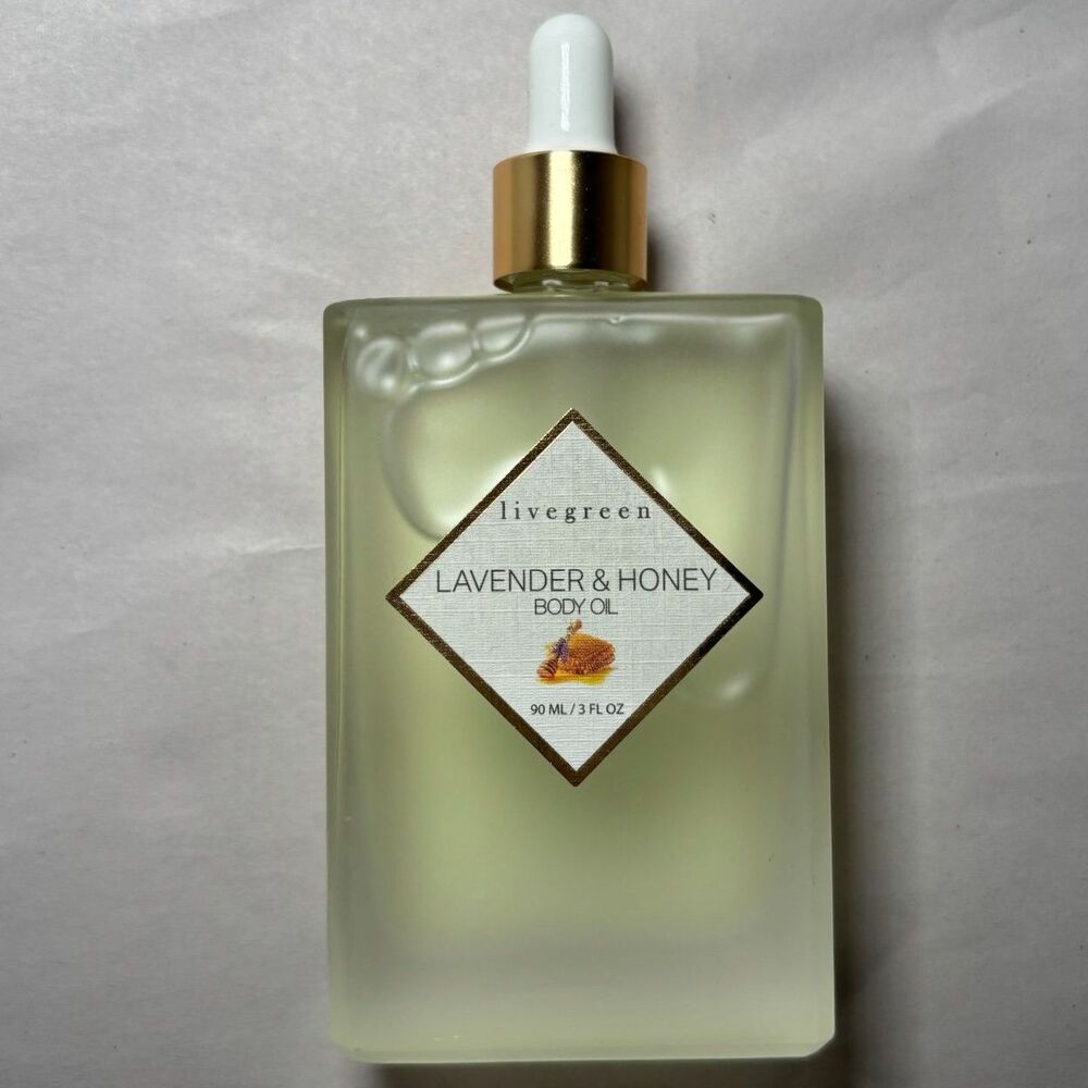 livegreen‎ lavender & honey body oil nwot 90ML / 3 FL OZ  Exp: 4-10-2027